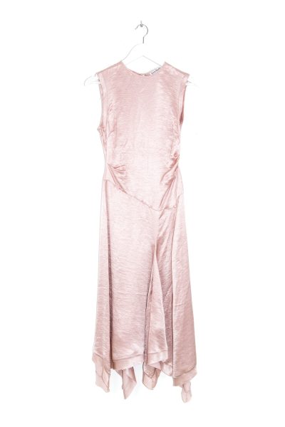 Acne Studios Midikleid aus Satin in Rosa