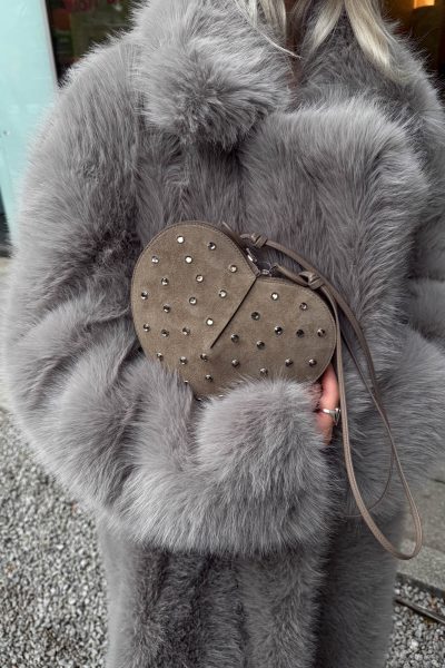 Alaïa "Le Coeur" Umhängetasche herzförmig in Gris Taupe