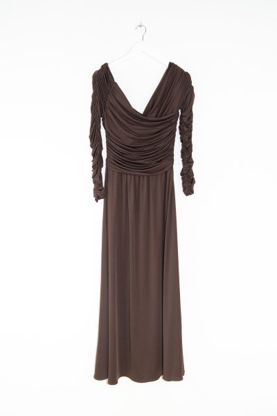 Altuzarra "Charlotte" Maxikleid fließend in Braun