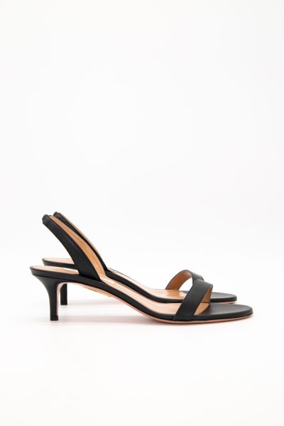 Aquazzura Slingback-Pumps aus Leder in Schwarz