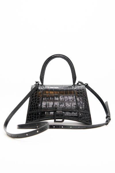 Balenciaga "Hourglass Small" Umhängetasche aus Leder