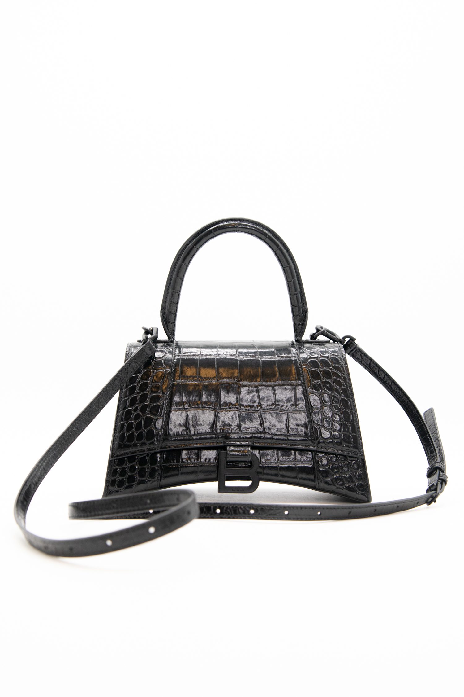 Balenciaga "Hourglass Small" Umhängetasche aus Leder