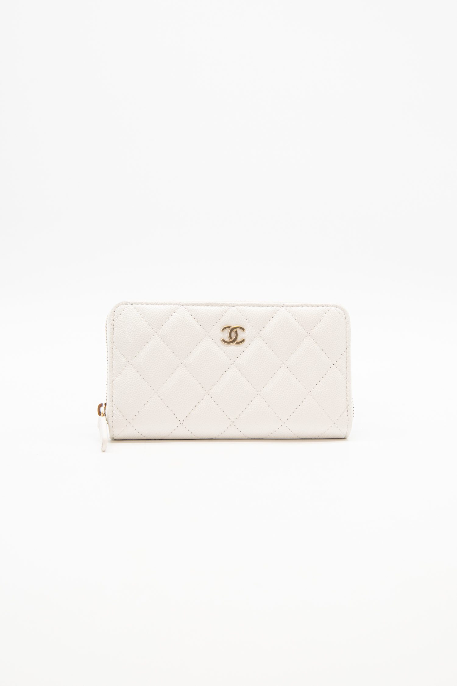 Chanel Portemonnaie in Weiß und Gold