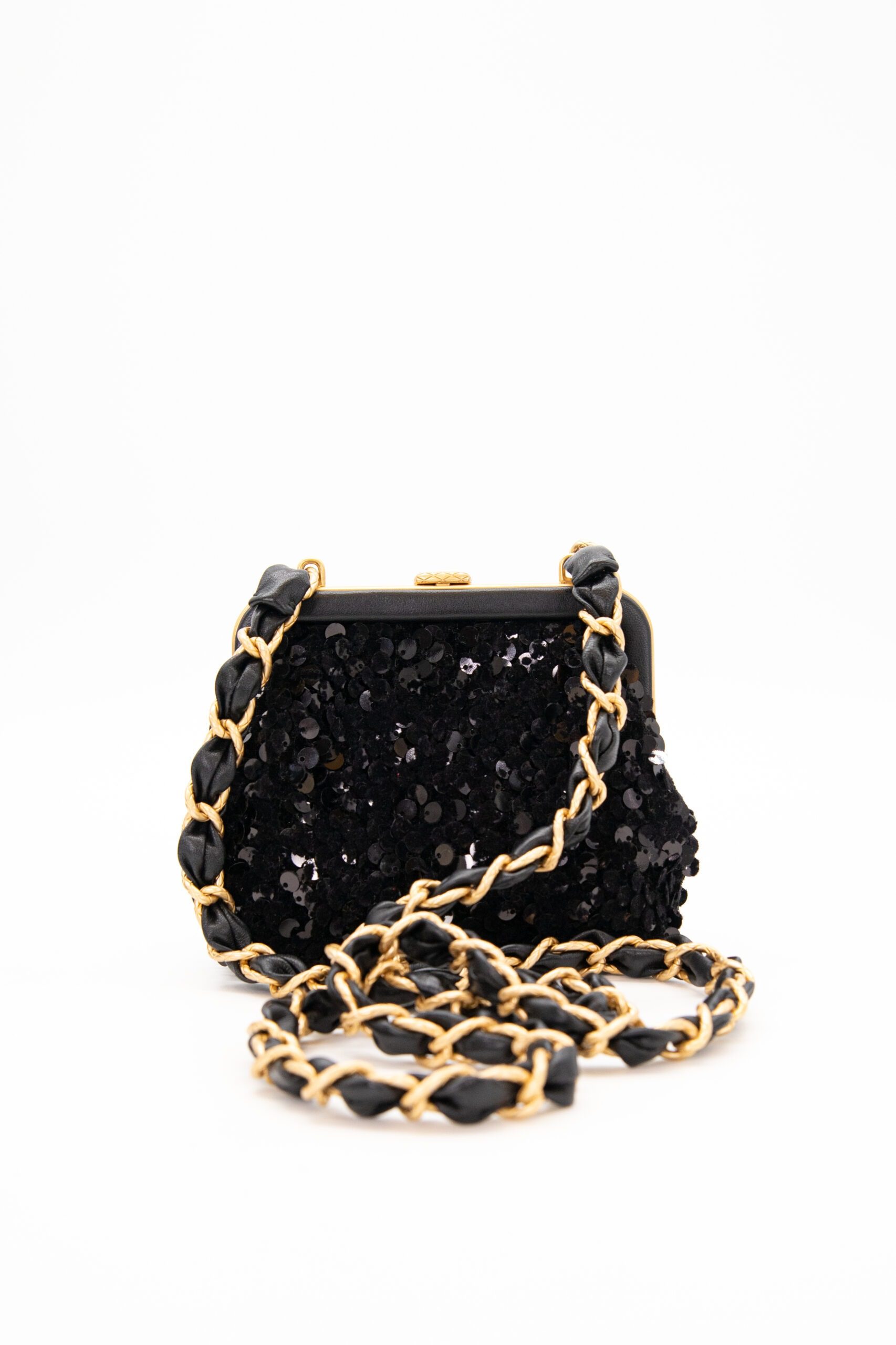 Thumbnail of http://Chanel%20Bow%20Frame%20Clutch%20Umhängetasche%20mit%20Pailletten