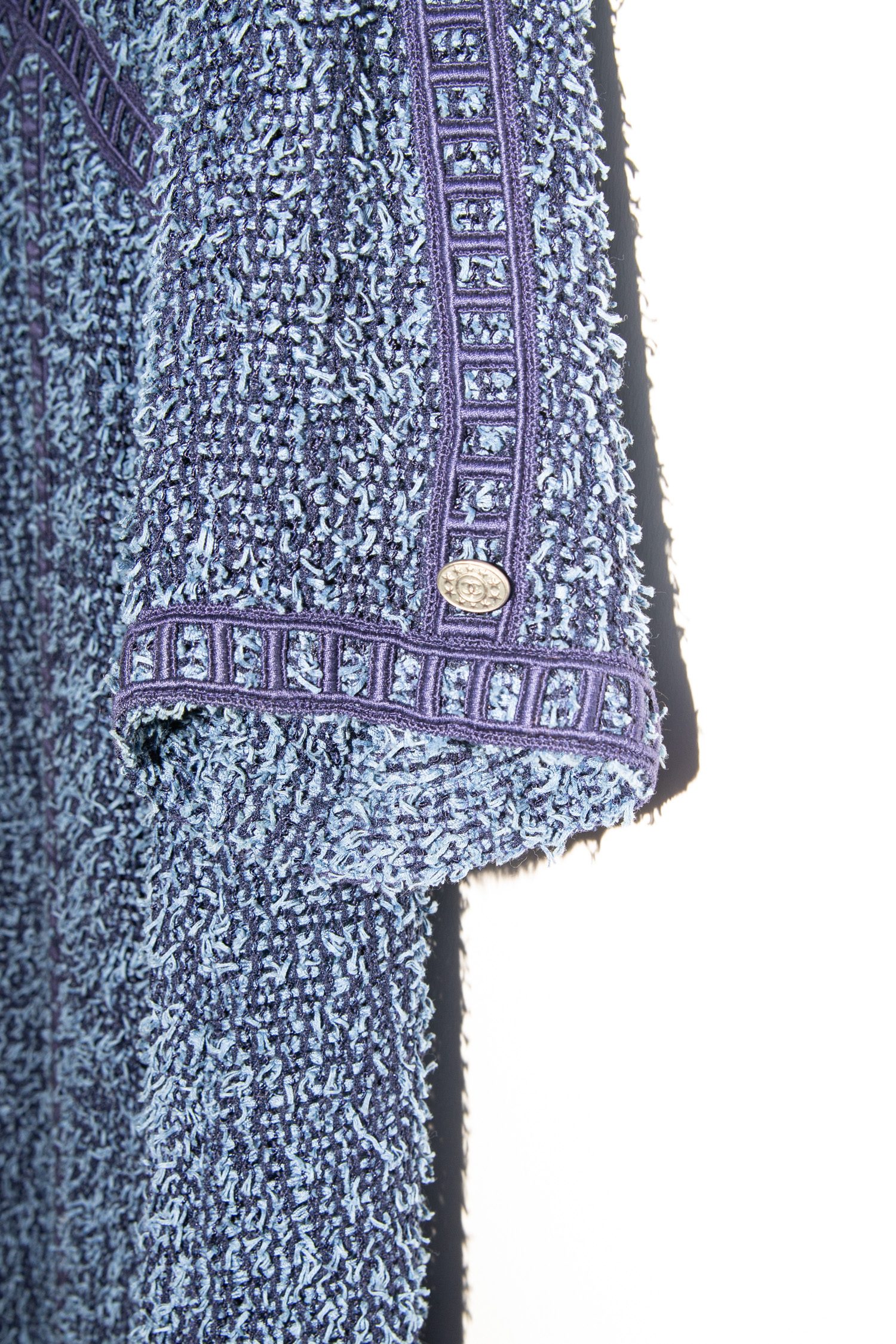 Chanel Bouclé Kleid in Blau