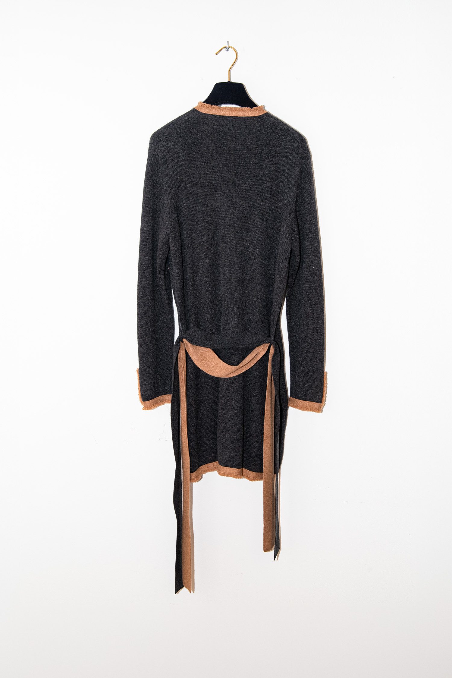 Chanel lange Strickjacke in Dunkelgrau