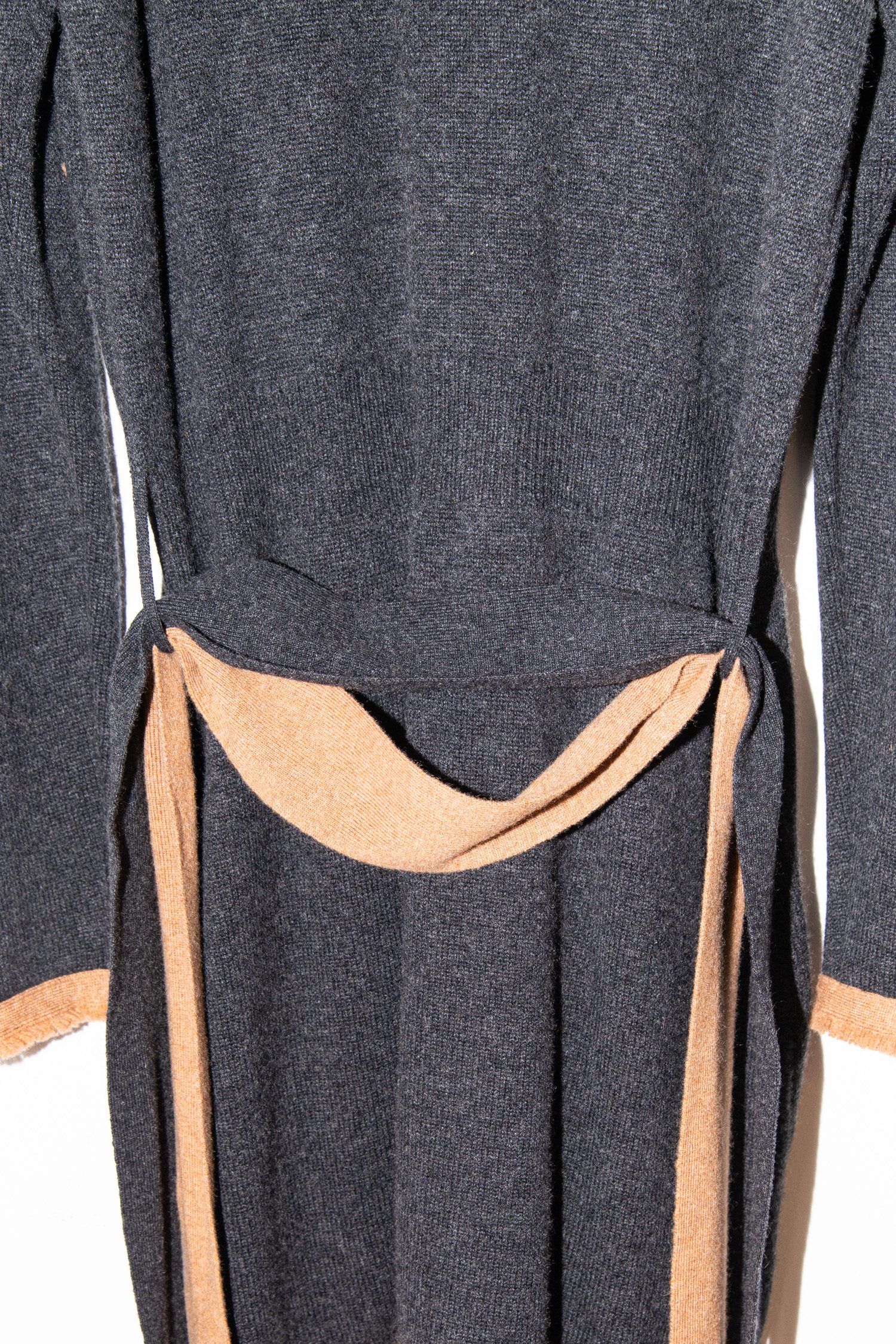 Chanel lange Strickjacke in Dunkelgrau