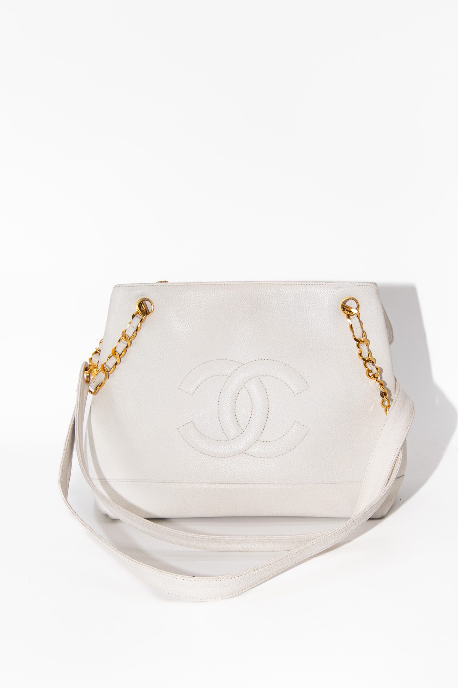 Chanel Coco Tote Bag in Cremeweiß