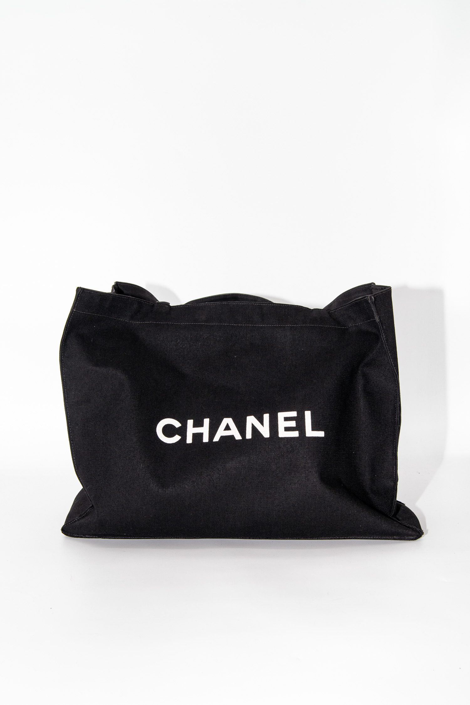 Chanel Vintage Shopper in Schwarz, Weiß und Gold