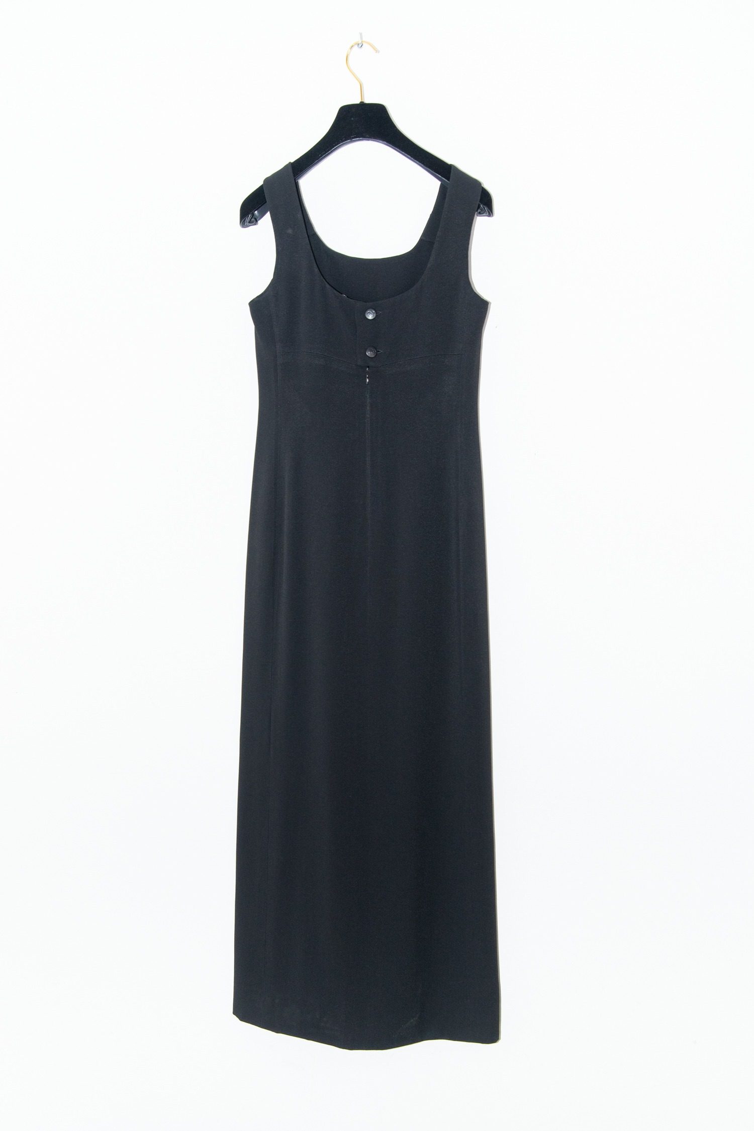 Thumbnail of http://Chanel%20gerades%20Maxikleid%20mit%20Knöpfen%20in%20Schwarz