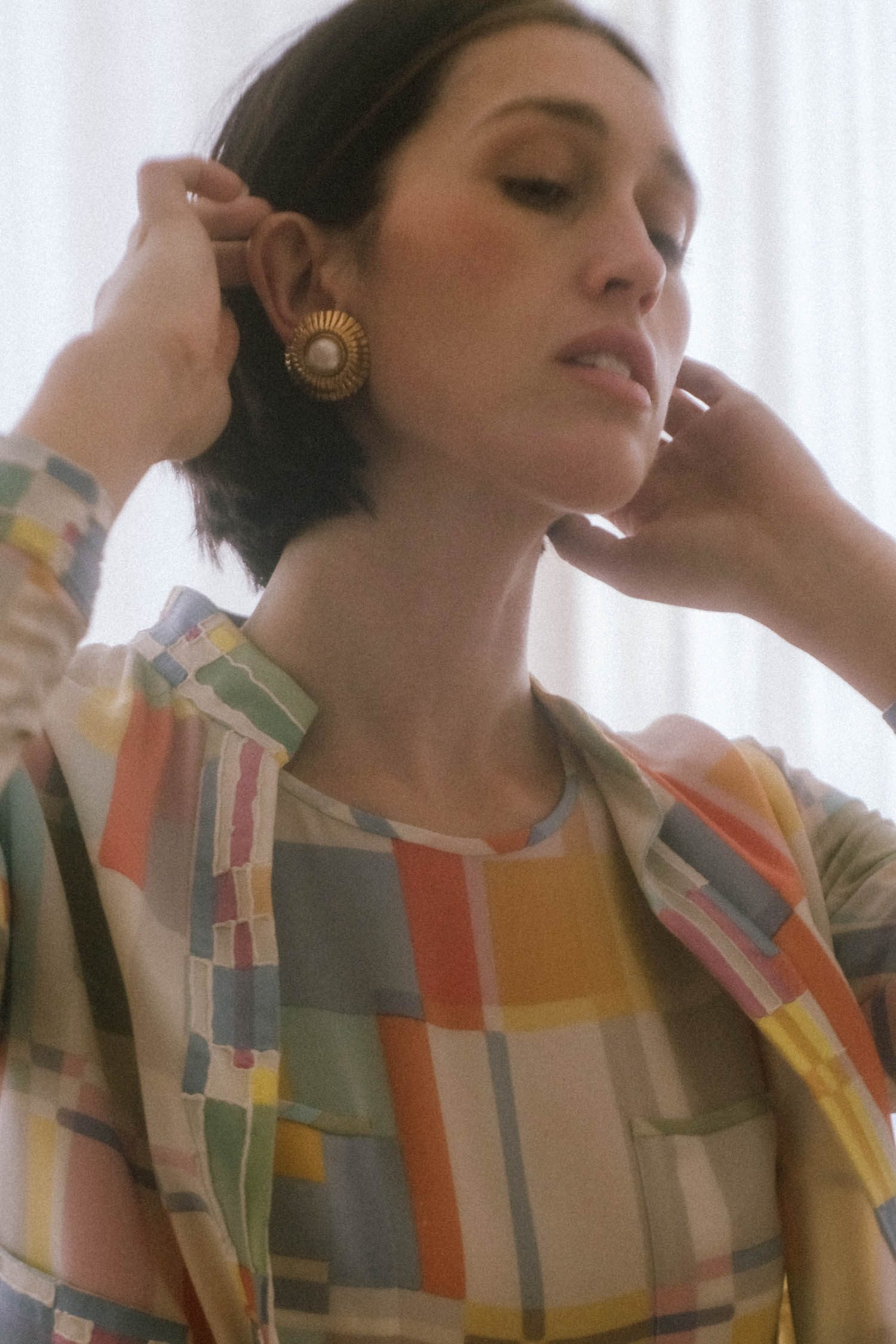 Vintage Chanel Ohrclips mit Perlendetail