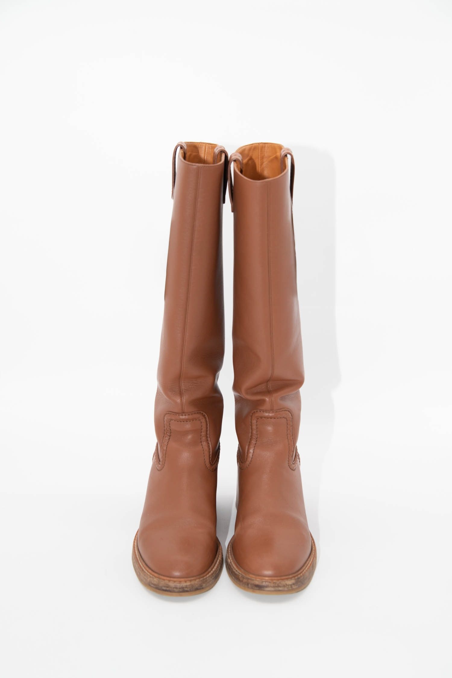 Thumbnail of http://Chloé%20hohe%20Stiefel%20mit%20Blockabsatz%20in%20Braun