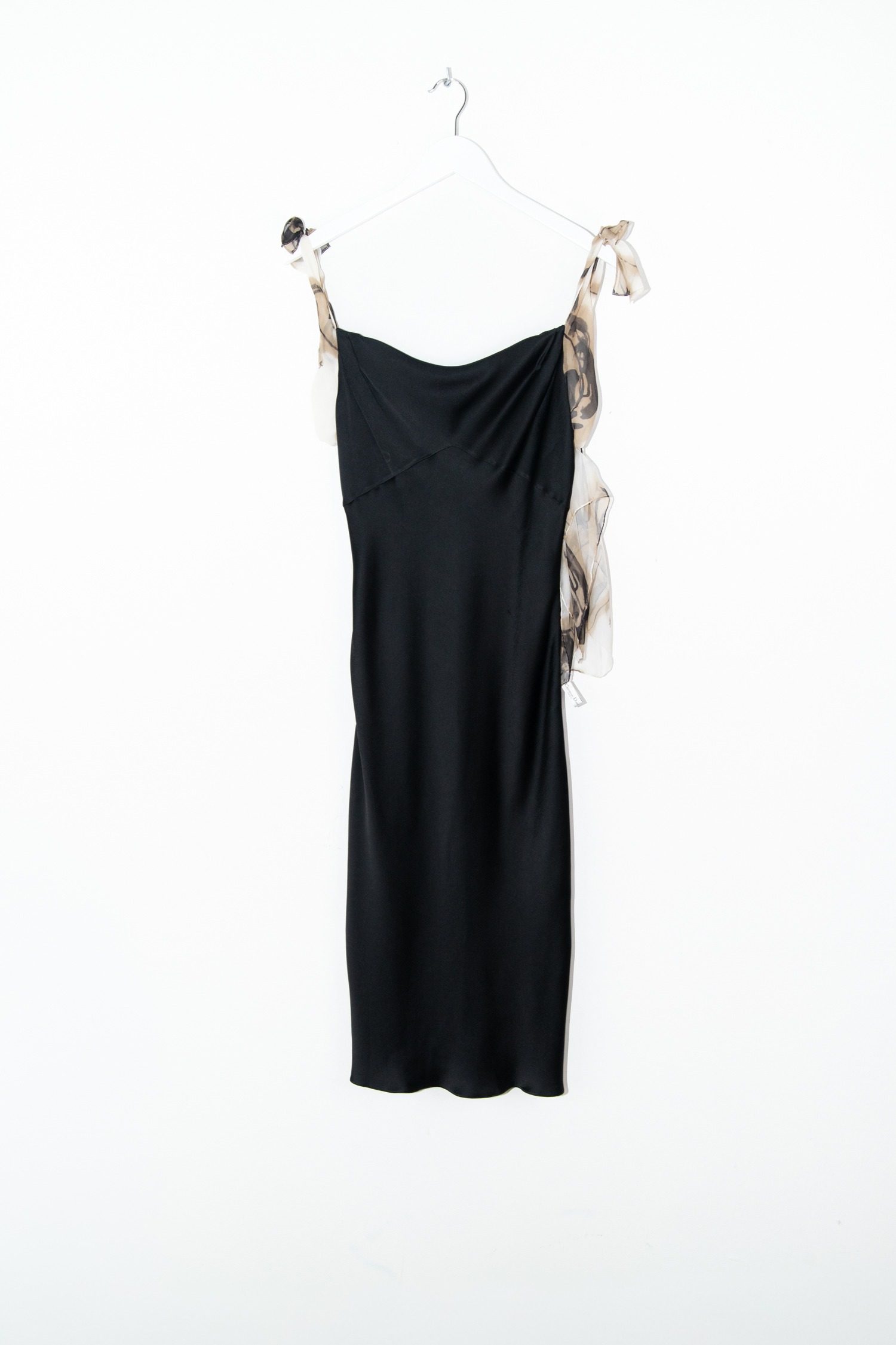 Thumbnail of http://Christian%20Dior%20Midikleid%20in%20Ecru,%20Beige%20und%20Schwarz