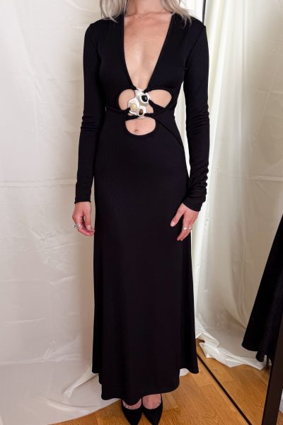 Christopher Esber "Trio Stone" Maxikleid in Schwarz