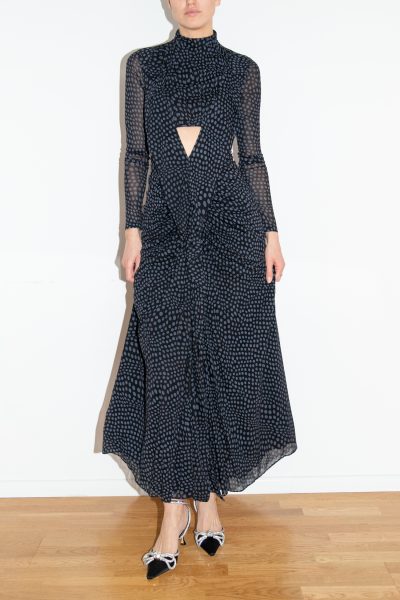 Christopher Esber Maxikleid mit Punkten in Schwarz und Dunkelgrau