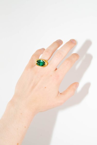 Colleen B. Rosenblat Turmalin Ring in Dunkelgrün und Gold