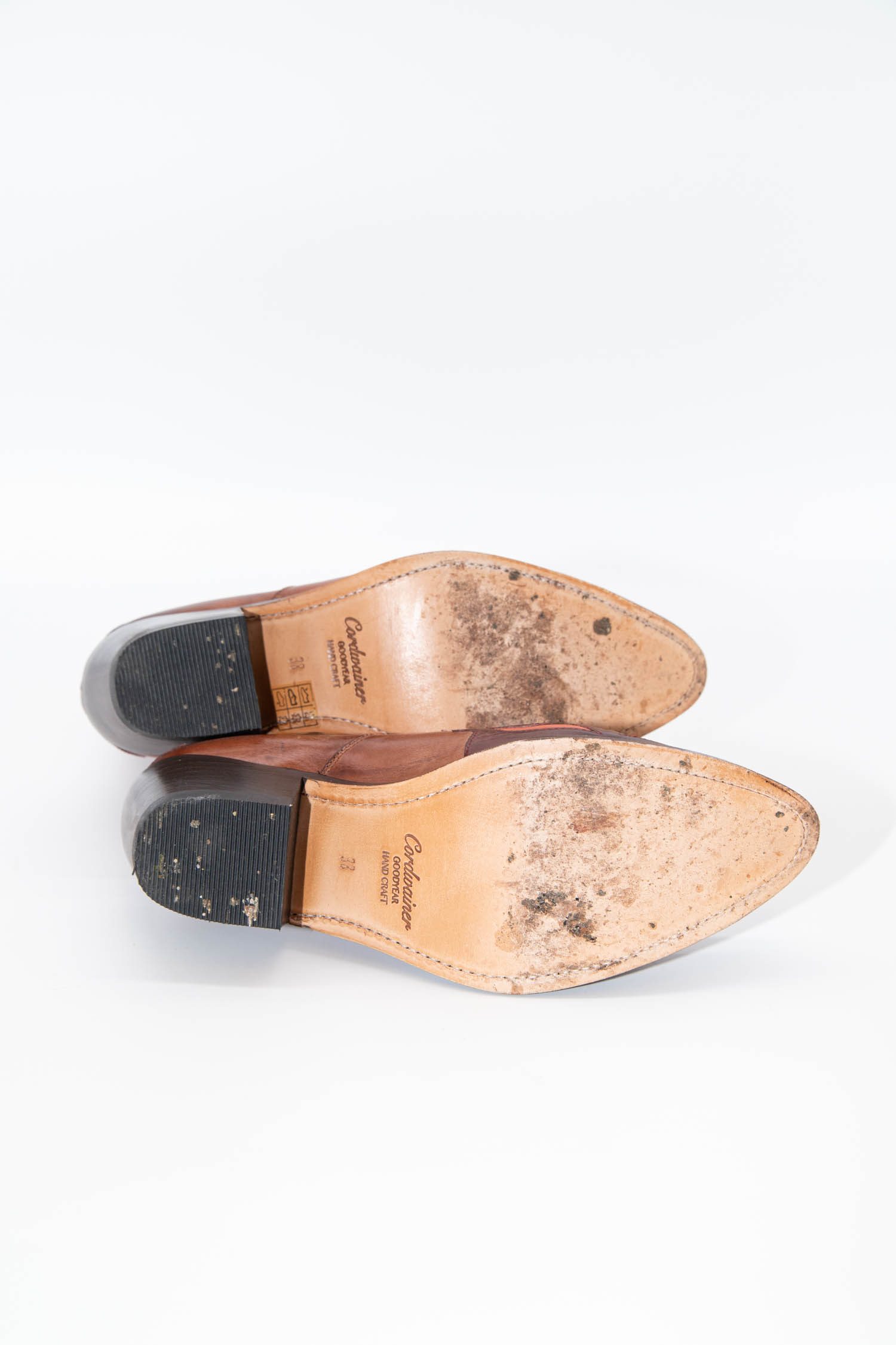 Cordwainer Cowboy-Stiefeletten in Braun und Rot