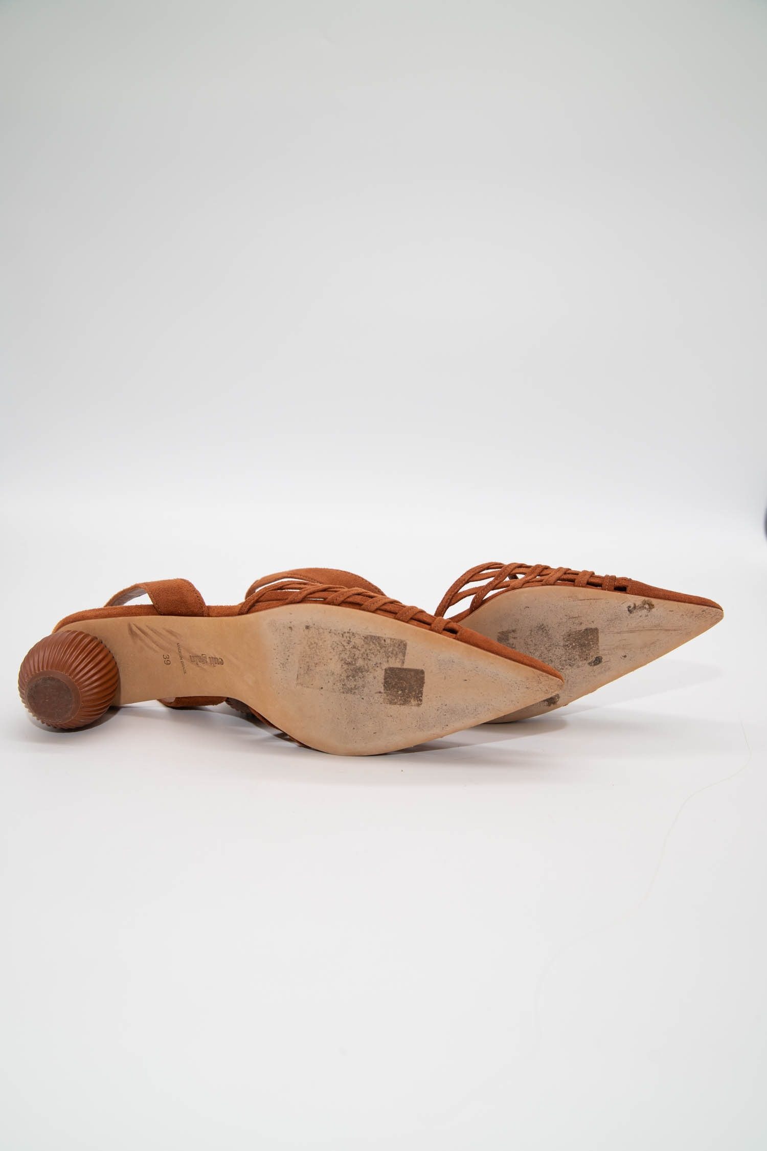 Thumbnail of http://Cult%20Gaia%20geflochtene%20Slingback-Pumps%20in%20Hellbraun