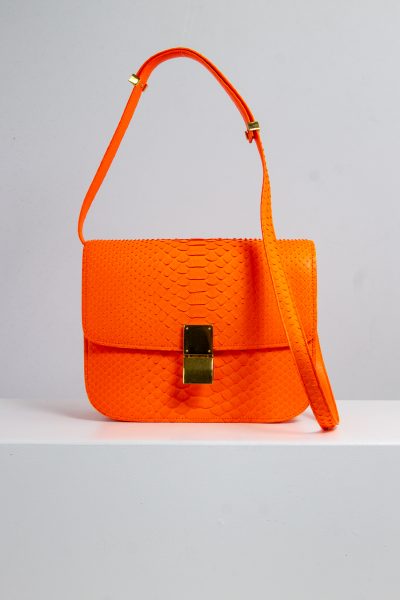 Céline "Medium Flap Bag" Fluo Orange