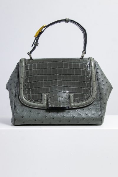 Fendi "Silvana" Handtasche aus Krokodilleder