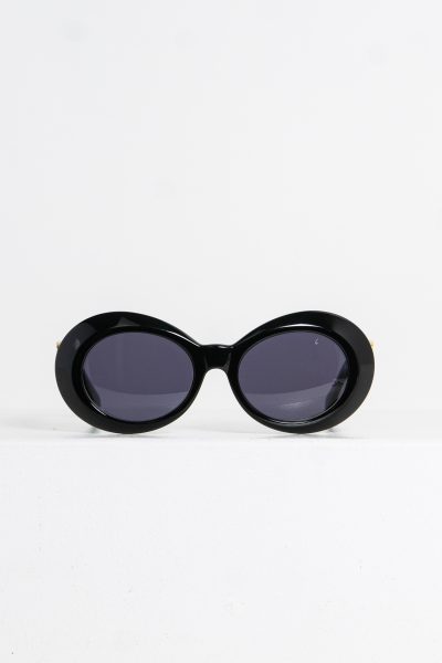 Versace Vintage Sonnenbrille mit Strass in schwarz
