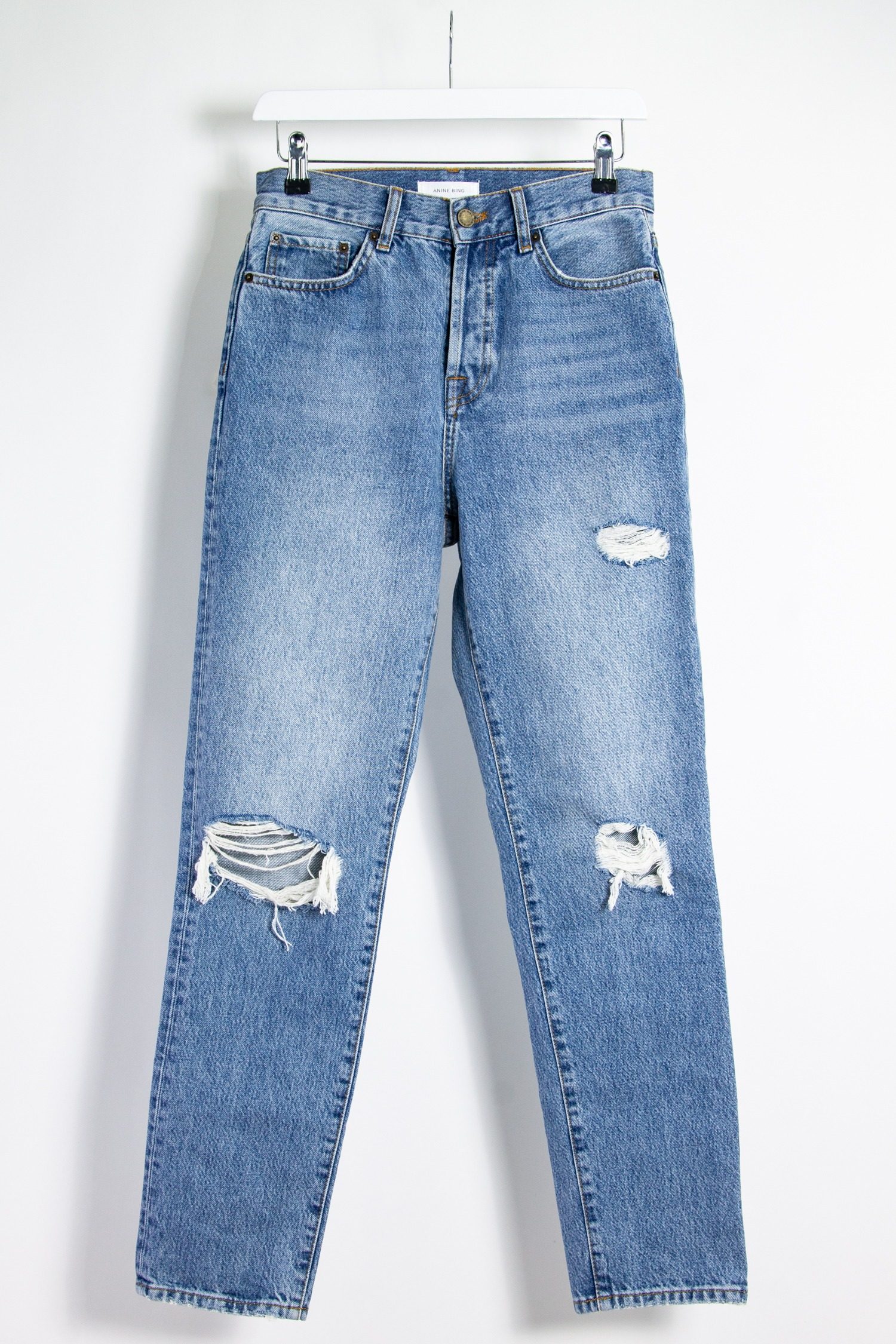 Anine Bing High-Waist Jeans mit Rissen