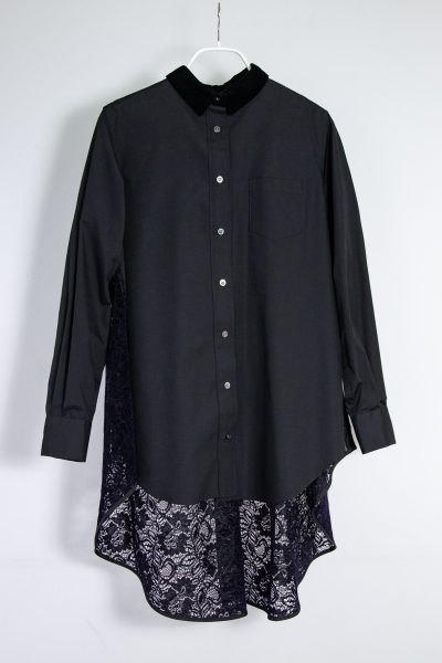 Sacai Bluse mit transparenter Rückseite aus Spitze