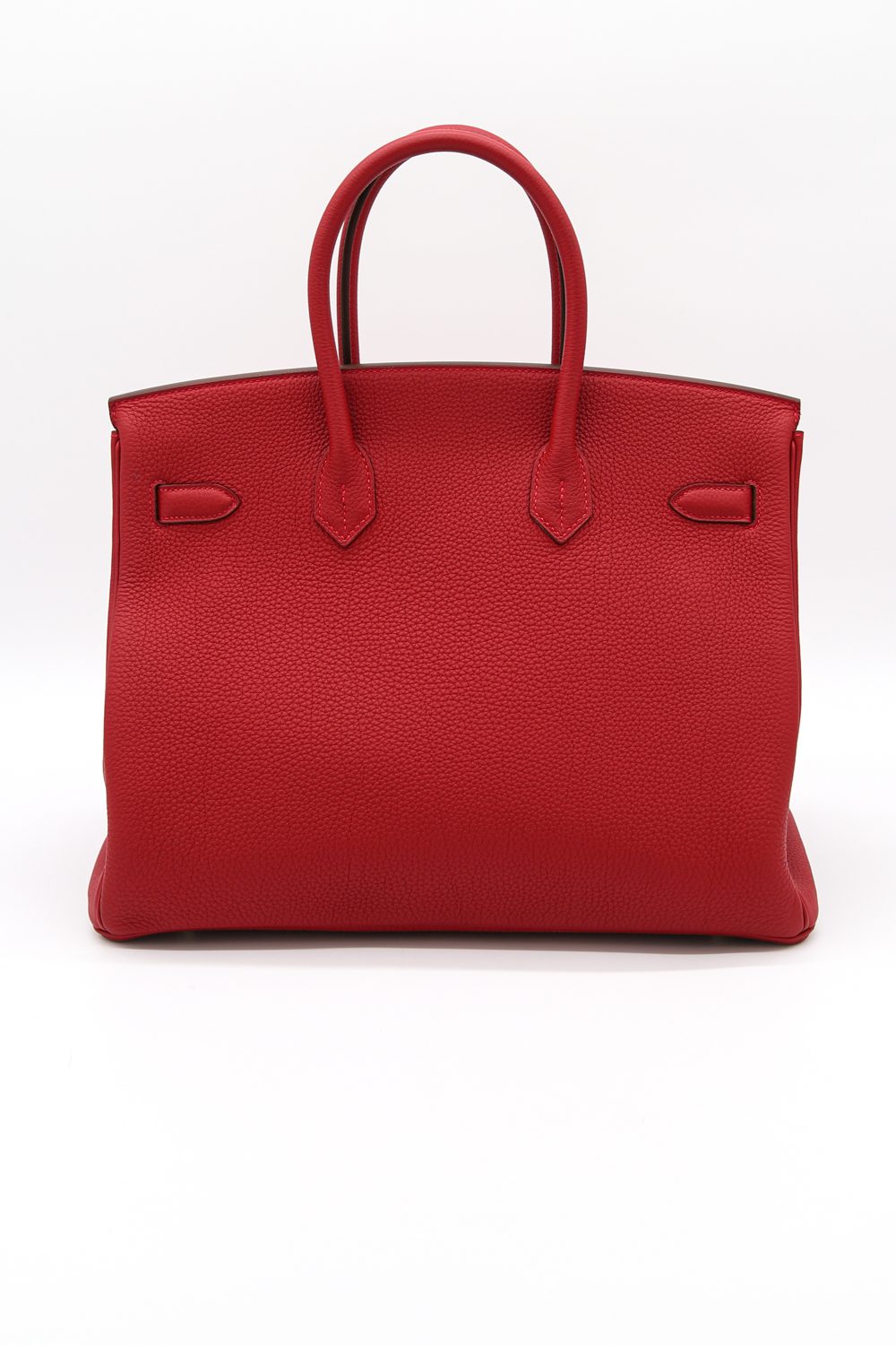 Hermès "Birkin" 35 Handtasche in Rot und Gold