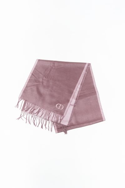 Dior Schal mit Fransen Bicolor in Mauve