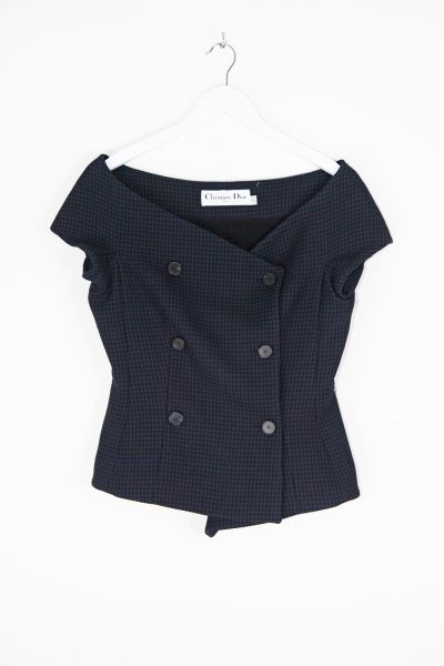 Christian Dior Vintage Jacke in Schwarz und Dunkelblau