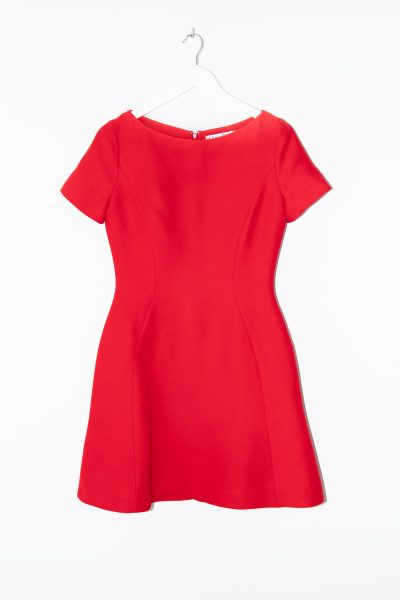 Christian Dior Vintage Minikleid aus Wolle in Rot
