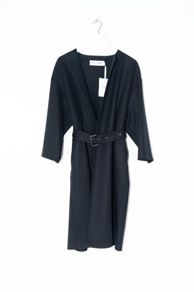 Dior Double-Face-Mantel aus Wollmischung in Schwarz