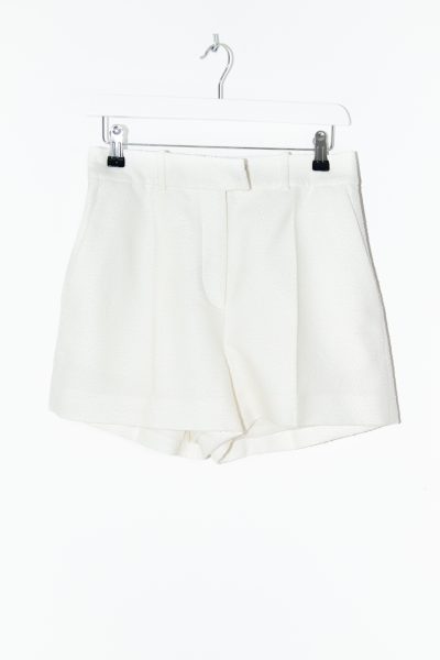 Dior Shorts aus Wollbouclé in Weiß
