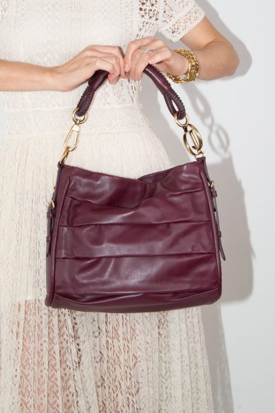 Dior "Libertine" Handtasche in Aubergine und Gold