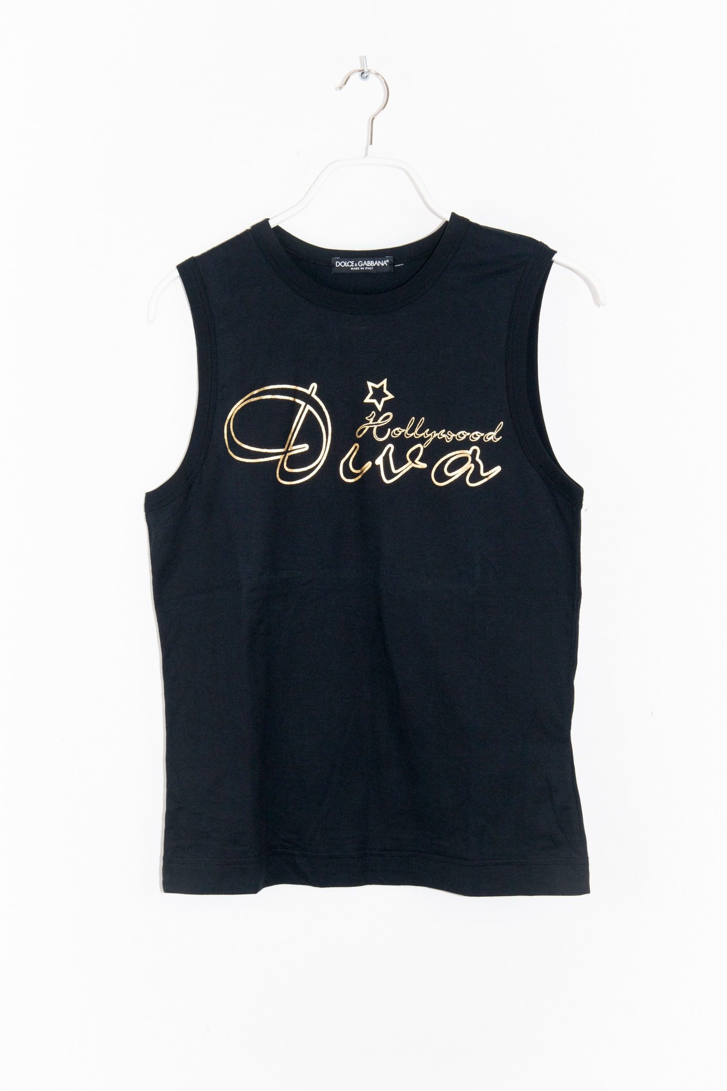 Thumbnail of http://Dolce%20&%20Gabbana%20Top%20mit%20Print%20in%20Schwarz%20und%20Gold