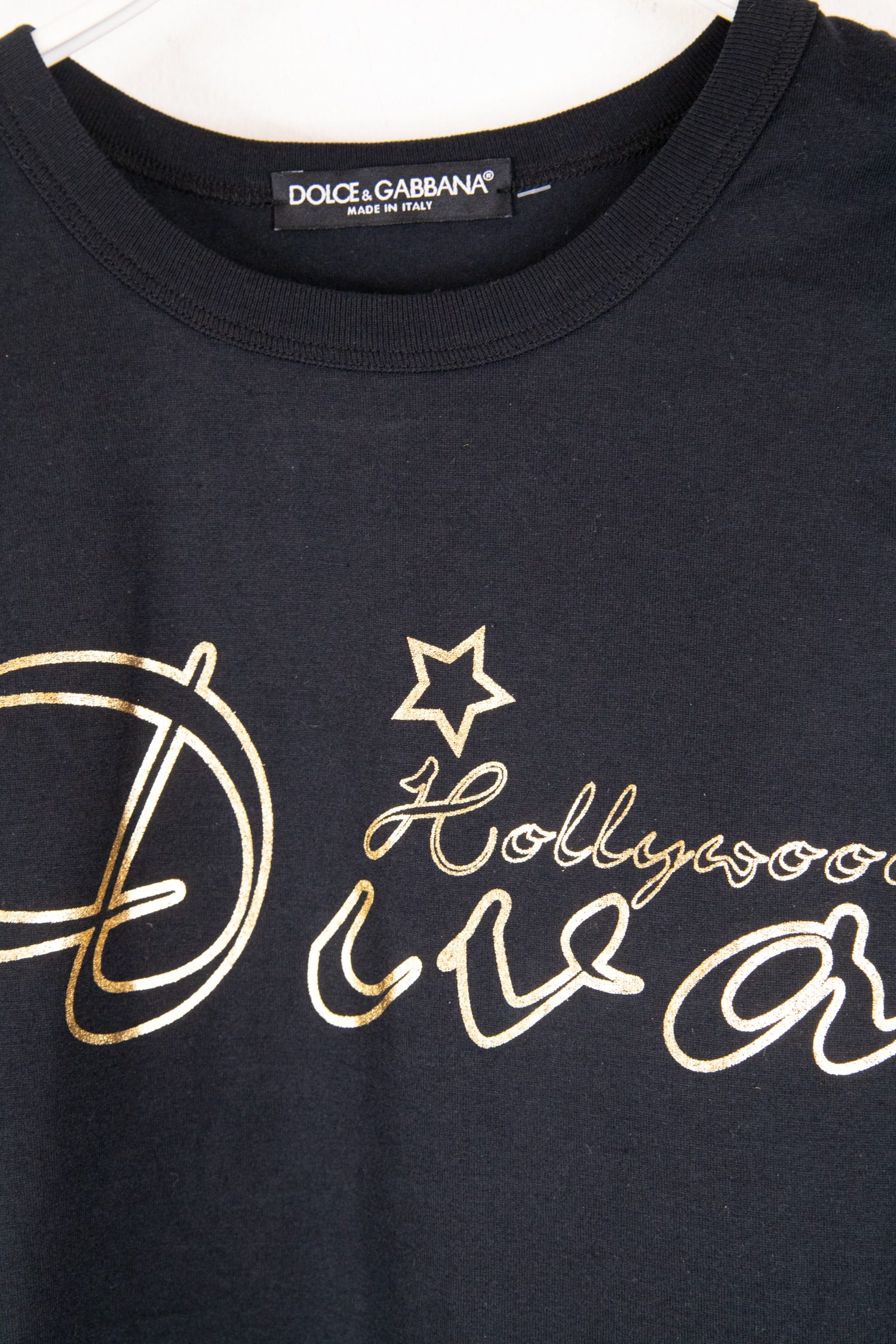 Thumbnail of http://Dolce%20&%20Gabbana%20Top%20mit%20Print%20in%20Schwarz%20und%20Gold