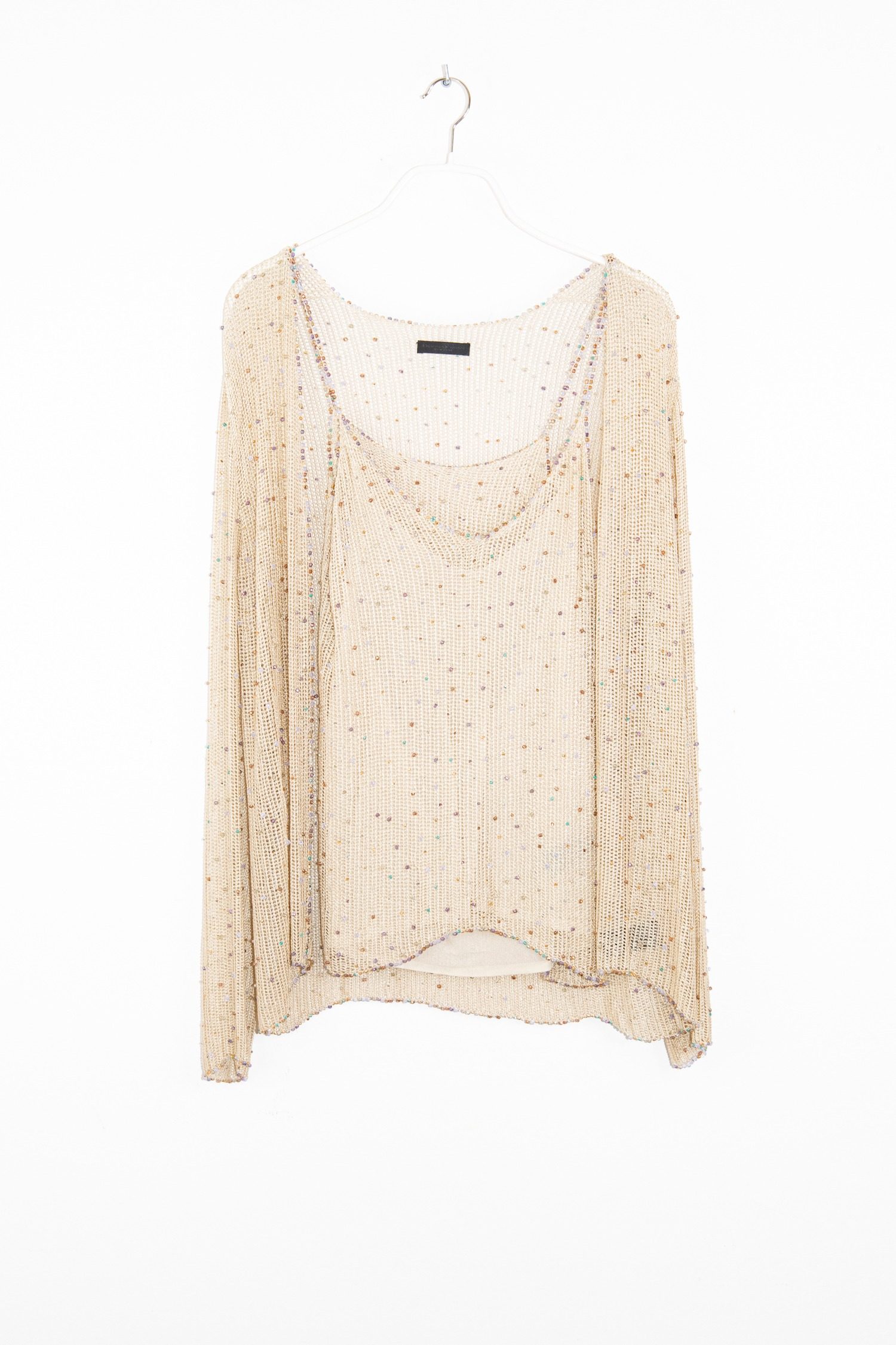 Thumbnail of http://Donna%20Karan%20Twinset%20mit%20Perlen%20in%20Beige