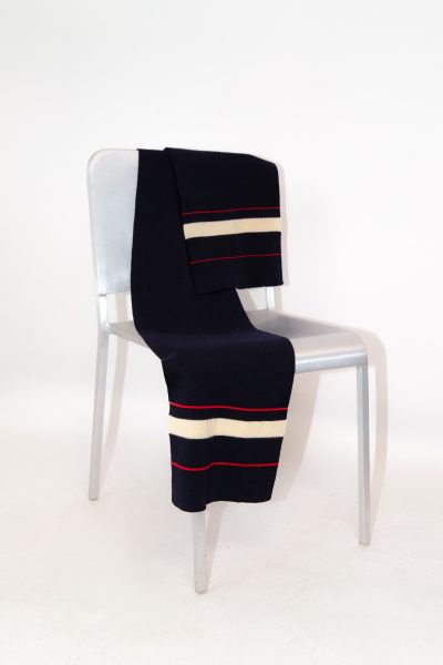 Dries van Noten Schal mit Streifen in Dunkelblau