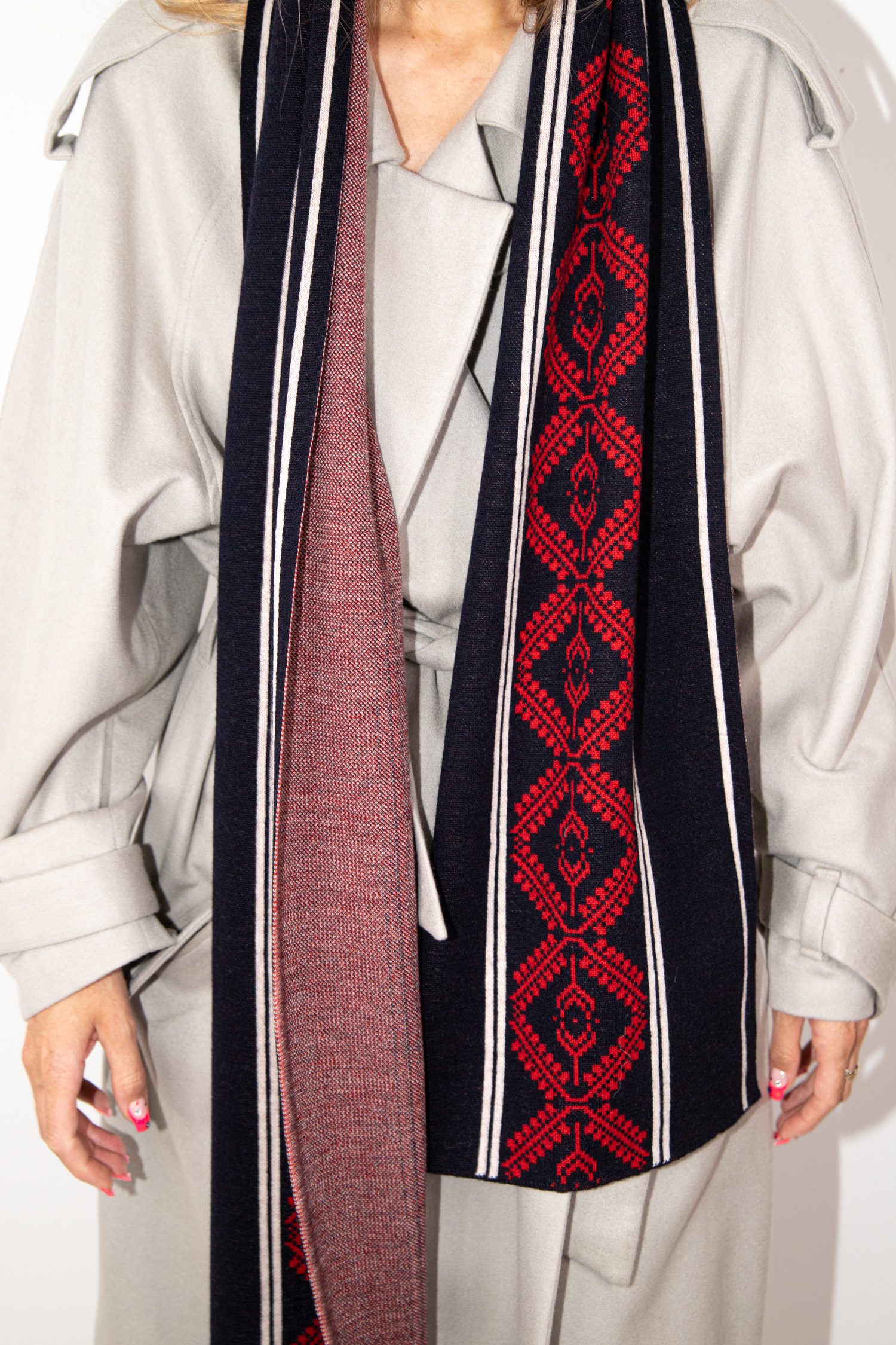 Dries van Noten Set aus Mütze und Schal mit grafischen Muster