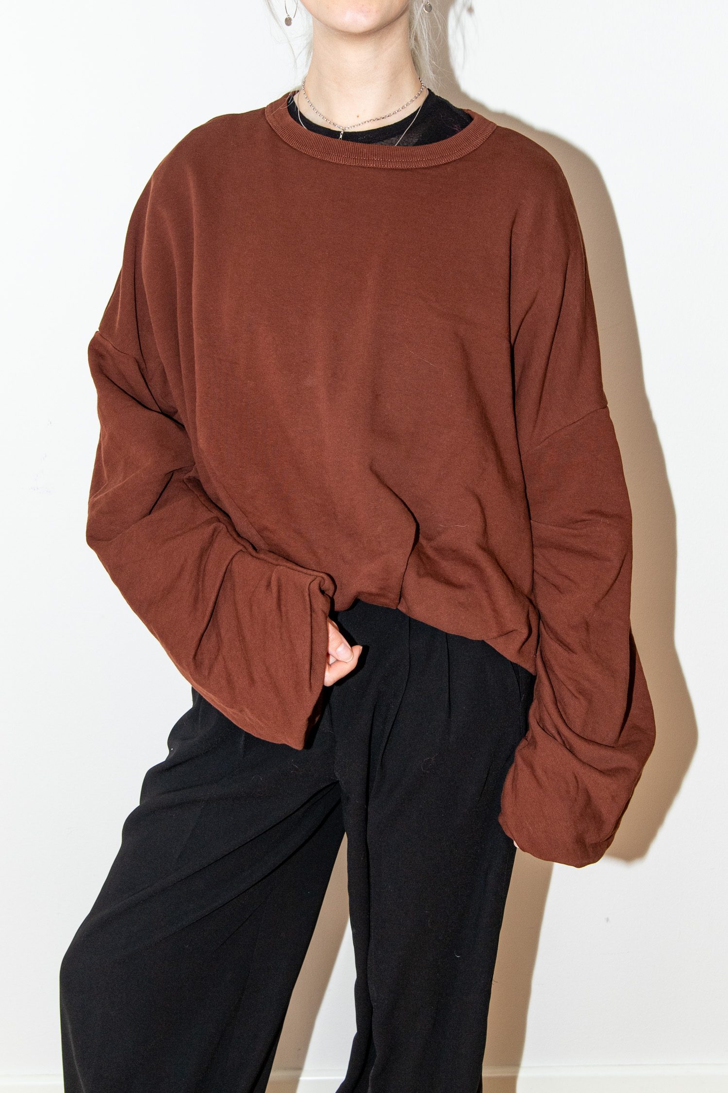 Thumbnail of http://Dries%20van%20Noten%20Sweatshirt%20mit%20Raffungen%20in%20Braun