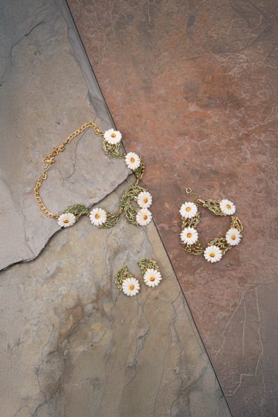 Elsa Schiaparelli Vintage Schmuck-Set mit Margeriten