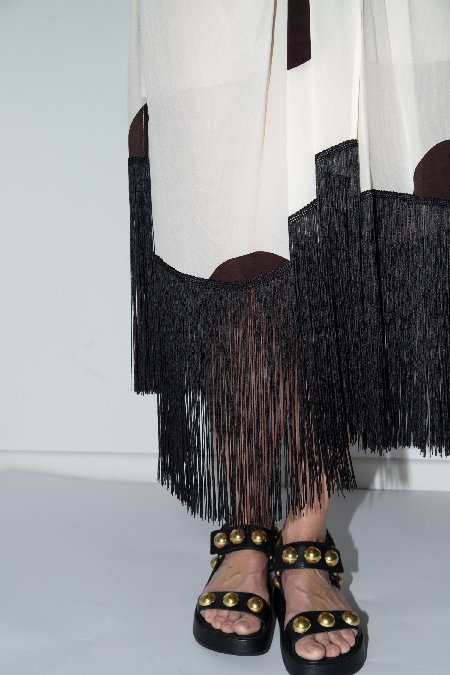 Thumbnail of http://Erika%20Cavallini%20Rock%20mit%20Polka-Dot-Muster%20in%20Ecru%20und%20Dunkelbraun