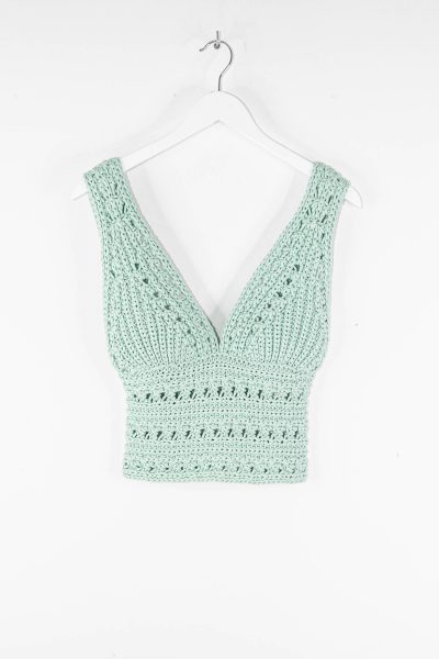 Ermanno Scervino Häkeltop in Mint
