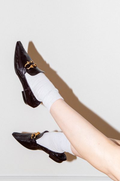 Bottega Veneta "Madame" Loafer in Dunkelbraun