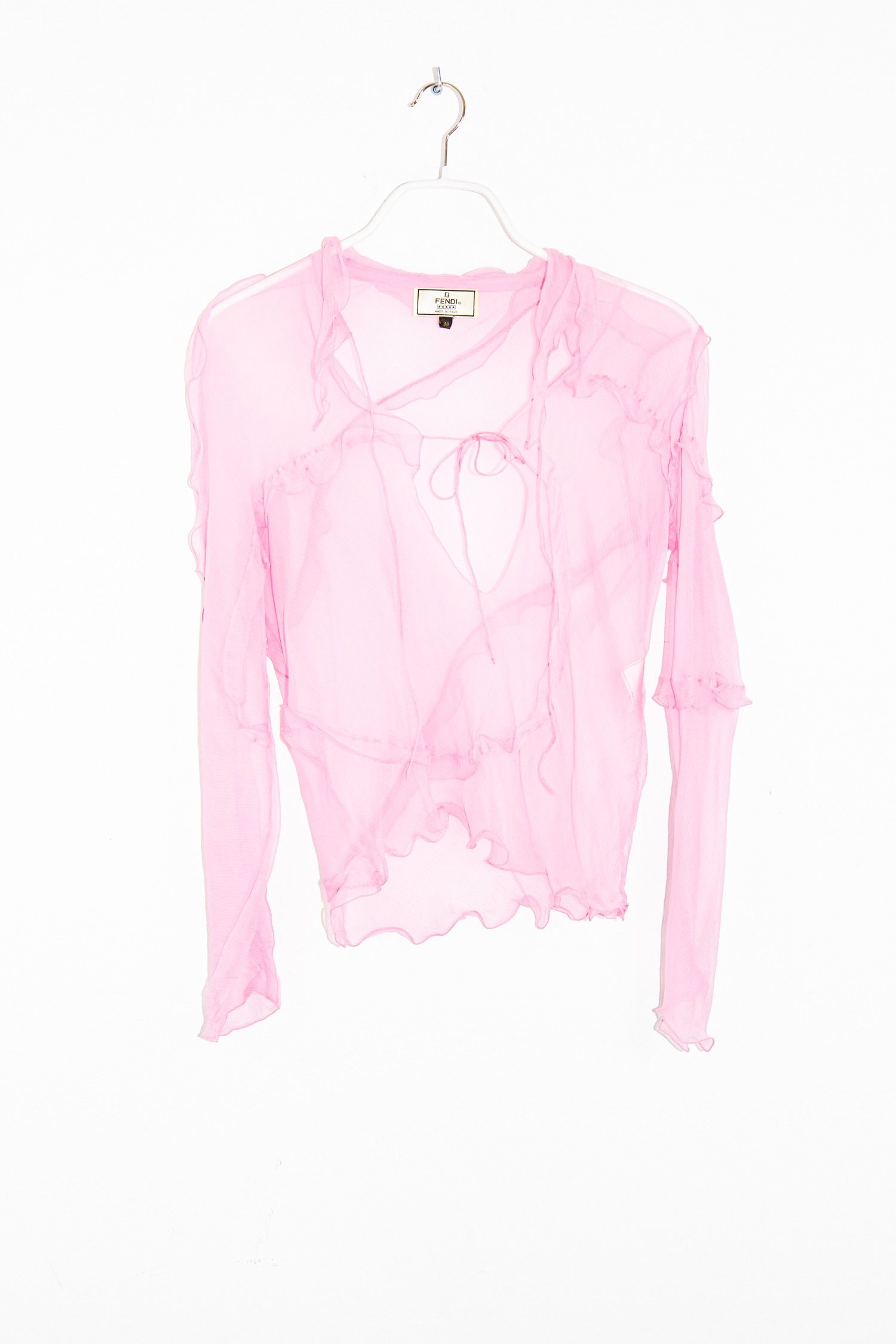 Thumbnail of http://Fendi%20Bluse%20mit%20Volants%20in%20Rosa