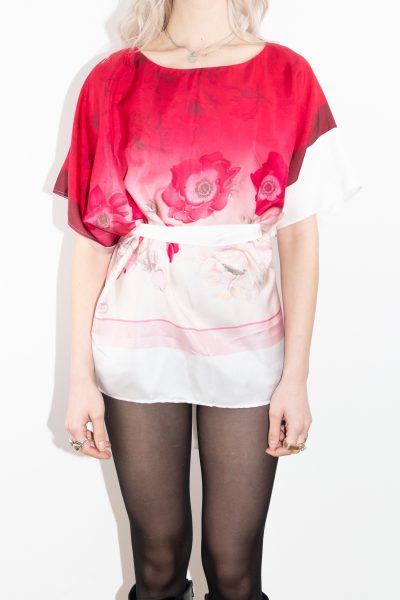 Salvatore Ferragamo Seidenbluse mit Anemone-Print