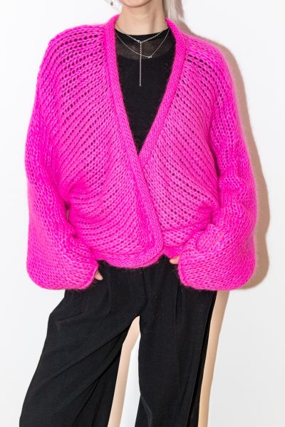 Forte Forte lockere Strickjacke in Neonpink