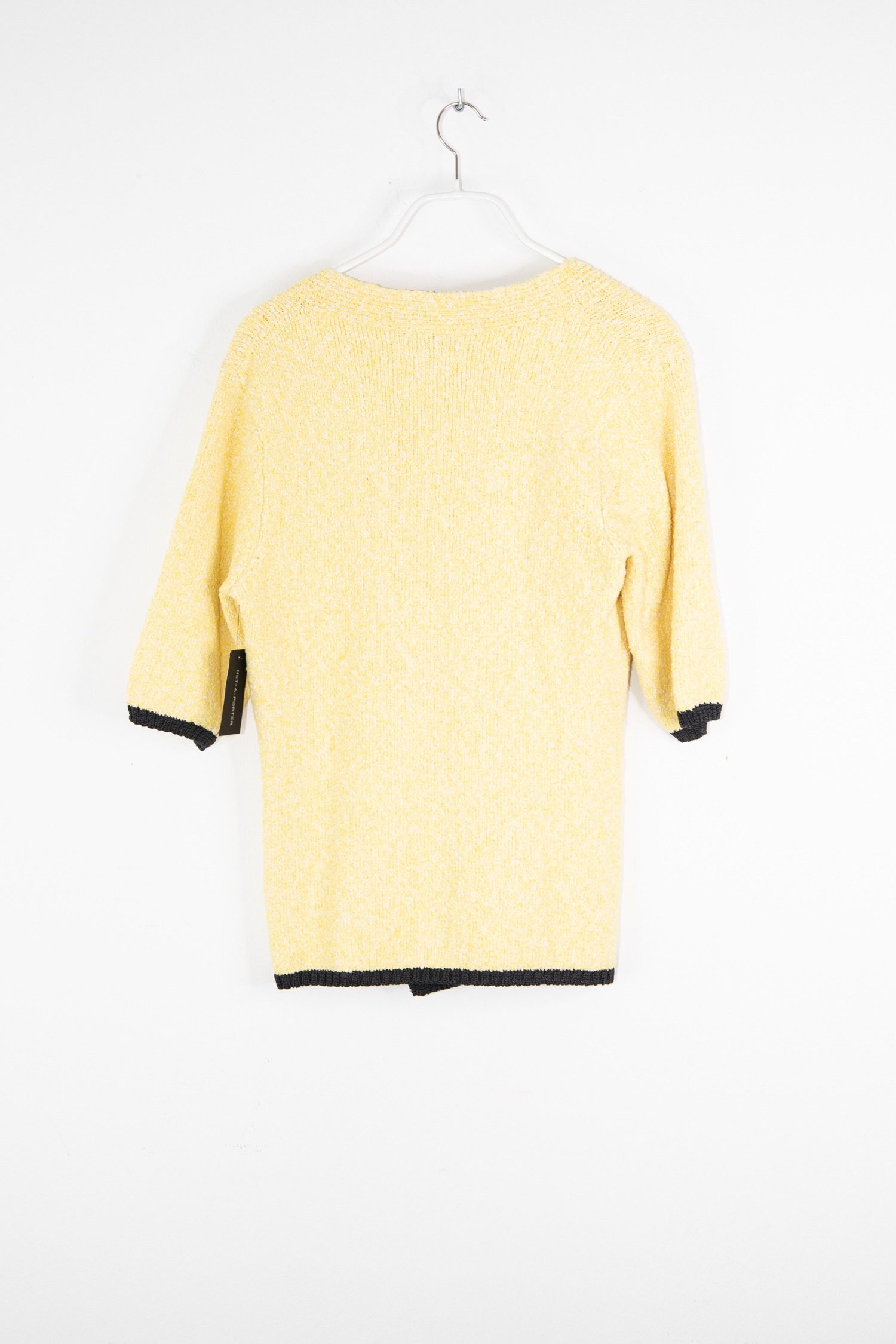 Thumbnail of http://Ganni%20Strickjacke%20in%20Hellgelb%20und%20Schwarz