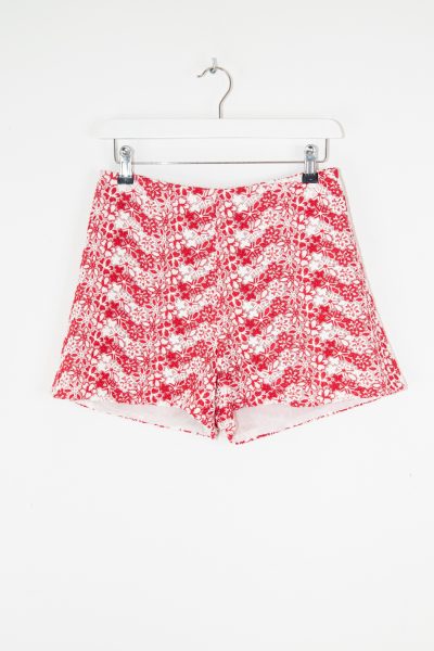 Giamba Shorts aus Spitze in Rot und Weiß