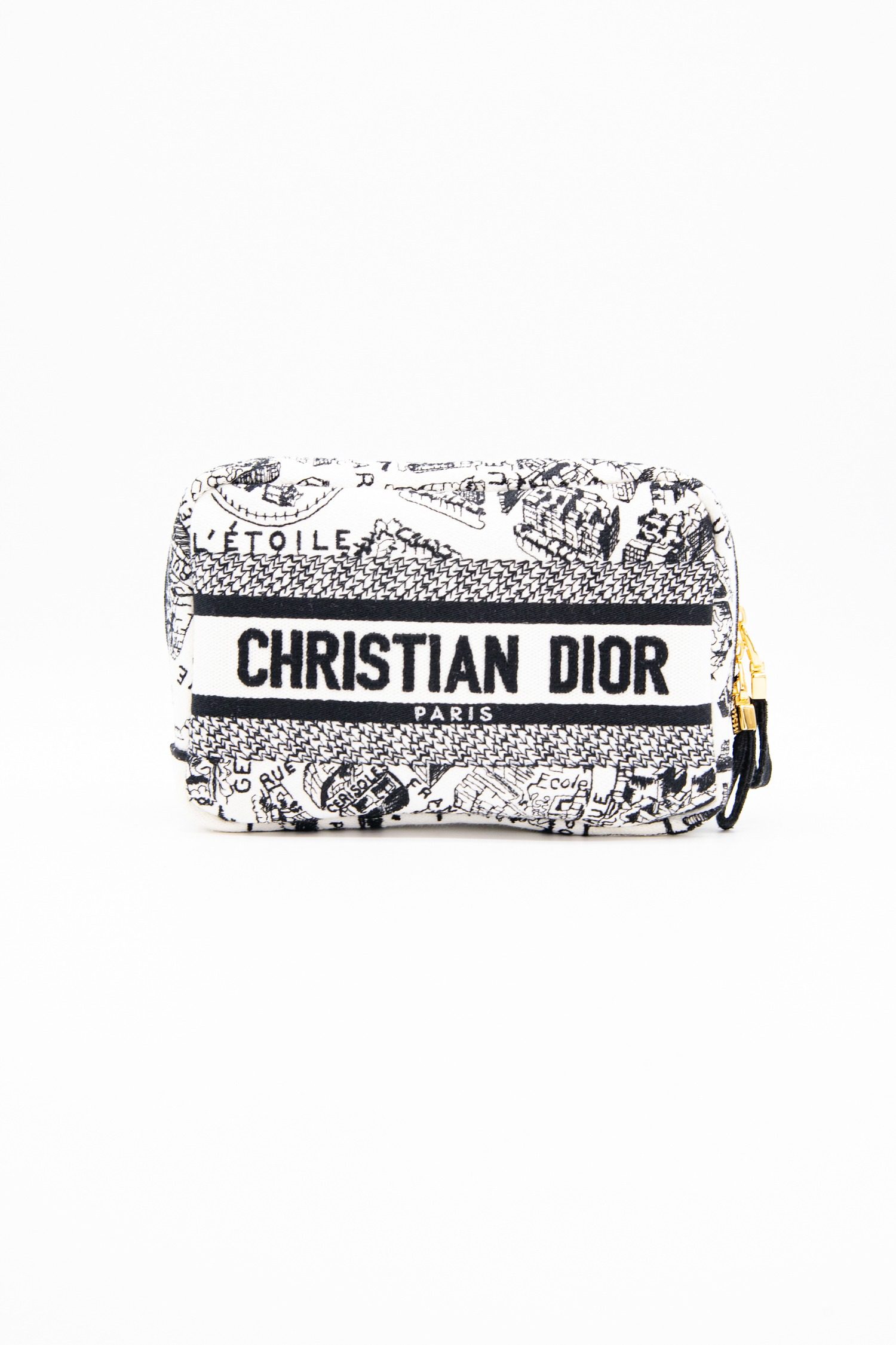 Thumbnail of http://Dior%20Plan%20des%20Paris%20Kosmetiktasche%20in%20Weiß%20und%20Schwarz